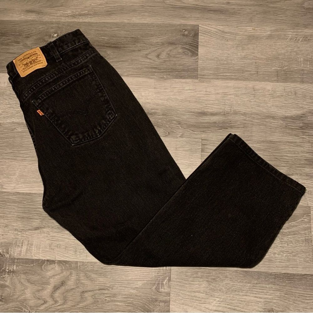 VINTAGE ORANGE TAB LEVI’S Men’s 619 Straight Relaxed Fit in Black (Size 34)